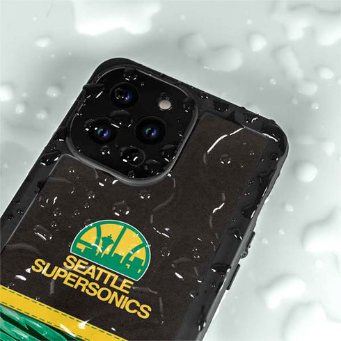 NBA Seattle SuperSonics Retro Palms iPhone 15 Pro Waterproof Case